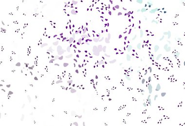 Kaotik şekilli açık mor vektör deseni. Modern tarzda değişen renkli kaotik formlar. Web siteniz için basit tasarım.