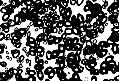 Disklerle siyah ve beyaz vektör dokusu. Parlak renkli soyut çemberlerin olduğu bir resim. Güzel web siteleri için desen.