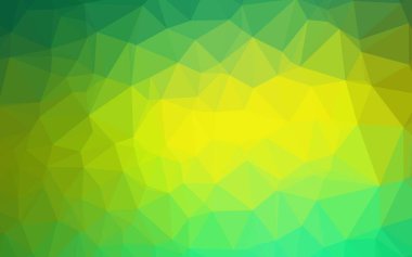 Açık Yeşil, Sarı vektör çokgen desen.