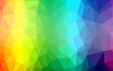 Açık Çokrenkli, Gökkuşağı vektör çokgeni soyut arkaplan.