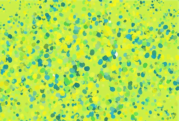 Hellgrüner Gelber Vektorhintergrund Mit Gebogenen Bändern Eine Probe Mit Verschwommenen — Stockvektor