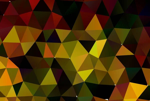 Light Orange Vektor Abstraktes Mosaikmuster Leuchtend Farbige Illustration Einem Ganz — Stockvektor