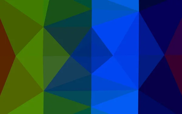 Dark Multicolor Rainbow Vector Polygon Abstract Layout — Stockvector