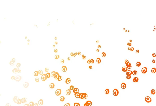 Amarillo Claro Fondo Vectorial Naranja Con Burbujas Ilustración Abstracta Brillante — Archivo Imágenes Vectoriales