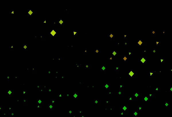 Couverture Vectorielle Vert Foncé Jaune Dans Style Polygonal Avec Des — Image vectorielle