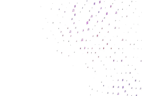 Свето Фиолетовый Векторный Узор Музыкальными Элементами Декоративный Дизайн Абстрактном Стиле — стоковый вектор