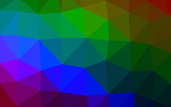 Dark Multicolor Texture Mosaïque Triangle Vectoriel Arc Ciel — Image vectorielle