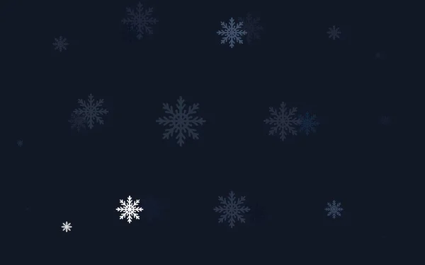 Luce Blu Vettore Sfondo Con Fiocchi Neve Natale — Vettoriale Stock