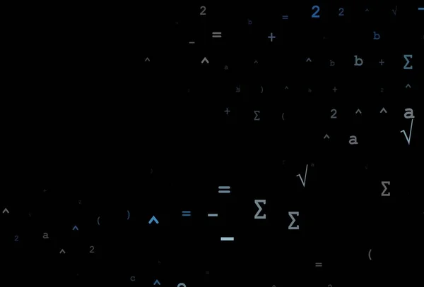 Matematik Elementleriyle Koyu Mavi Vektör Kaplaması Beyaz Arkaplanda Gradyanı Olan — Stok Vektör