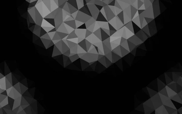 Dark Silver Gray Vector Polygonal Background — Stock Vector