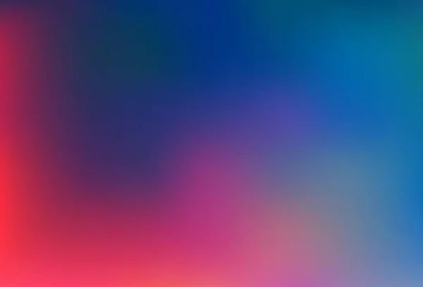 Modèle Lumineux Flou Bleu Clair Vecteur Rouge Illustration Colorée Brillante — Image vectorielle