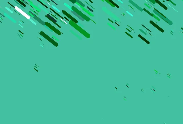 Světle Zelená Vektorová Šablona Opakovanými Tyčemi Dekorativní Zářící Ilustrace Čárami — Stockový vektor