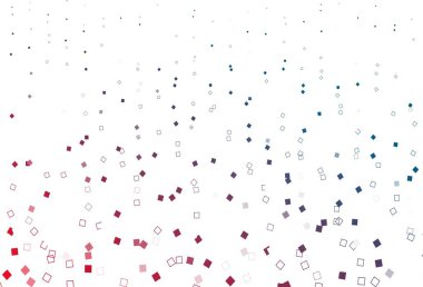 Açık mavi, kırmızı arkaplanda çizgiler, dikdörtgenler var. Soyut stil ve dikdörtgenlerle dekoratif tasarım. İş broşürleri, broşürler için desen.