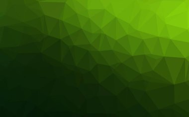 Açık yeşil vektör üçgen şeklinde parlıyor.