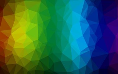 Açık Çokrenkli, Gökkuşağı vektörü çokgen şablon.