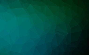 Koyu mavi, yeşil vektör üçgen mozaik doku.