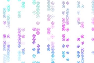 Açık renkli, parlak kar taneli Gökkuşağı vektör düzeni. Buz kristalleri ile soyut resimleme. Reklamınız, posteriniz, afişiniz için yeni yıl tasarımı.