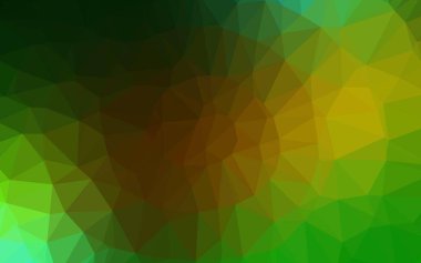 Koyu Yeşil, Sarı vektör parlayan üçgen arka plan.