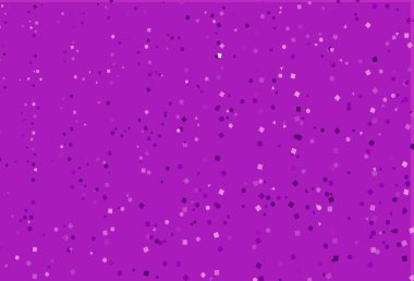 Çemberli, polimer biçiminde hafif mor vektör dokusu, küp şeklinde. Renkli noktaları, çizgileri, küpleri olan soyut çizimler. İniş sayfası için modern şablon.