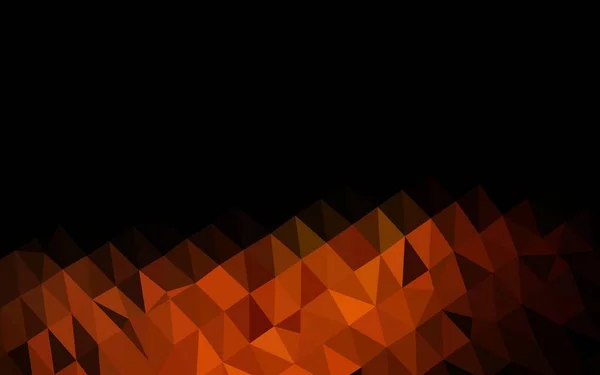 Dunkelgelber Orangefarbener Vektor Polygon Abstrakter Hintergrund — Stockvektor