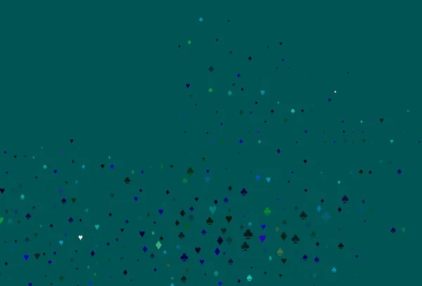 Lumière Multicolore Arrière Plan Vectoriel Arc Ciel Avec Signes Cartes — Image vectorielle