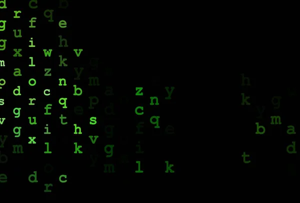 ダークグリーンのベクトルカバー英語の記号 白い背景にグラデーションのある色のアルファベット記号 ポスター 大学のバナーに最適なデザイン — ストックベクタ