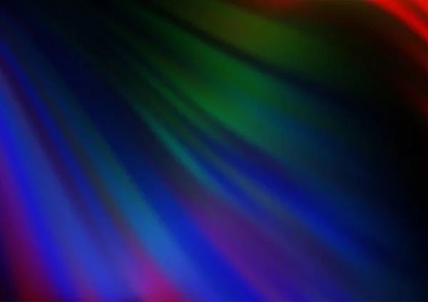 Dunkles Multicolor Regenbogen Vektormuster Mit Blasenformen — Stockvektor