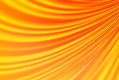 Açık Sarı, eğri çizgileri olan turuncu vektör arkaplanı. Mermer şeklinde parlak eğri çizimler. Markan için yeni kompozisyon.