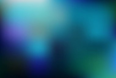 Koyu mavi, yeşil vektör soyut bulanık şablon. Soyut ve gradyan renkte renkli çizimler. Tasarımınız için yepyeni bir şablon.