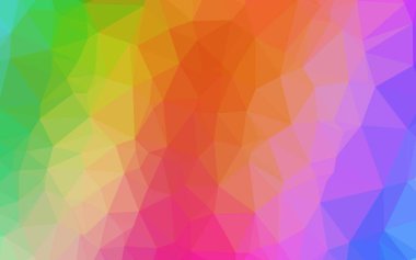 Açık Çokrenkli, Gökkuşağı vektörü çokgen arkaplan.