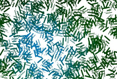 Koyu mavi, renkli çizgileri olan yeşil vektör dokusu. Bulanık arkaplanda gradyanı olan çizgiler. İş ilanınız için akıllı tasarım.