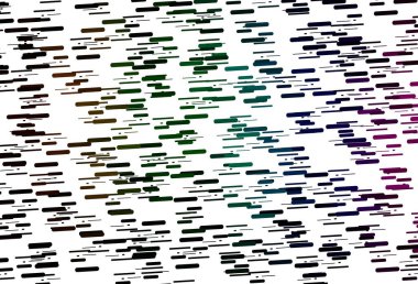 Açık renkli, renkli çizgileri olan Gökkuşağı vektör dokusu. Soyut şablondaki çizgilerle dekoratif parlak çizimler. Reklamınız, posteriniz, afişiniz için en iyi tasarım.