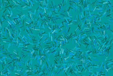 Koyu mavi, tekrarlanan çubuklu yeşil vektör şablonu. Dar çizgileri olan parlak renkli çizimler. Reklamlar, posterler, afişler için desen.