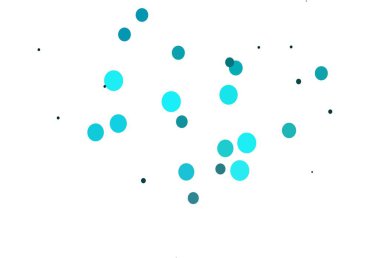 Açık mavi, daire şekilli yeşil vektör düzeni. Bulanık dekoratif tasarım baloncuklu soyut tarzda. Posterler, afişler için tasarım.