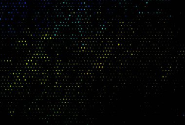 Dark blue, yellow vector layout with elements of cards. Illustration with set of hearts, spades, clubs, diamonds. Design for ad, poster, banner of gambling websites.