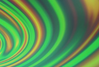 Light Green vector template with lines, ovals. A vague circumflex abstract illustration with gradient. A completely new marble design for your business.