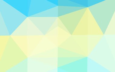 Açık Mavi, Sarı vektör bulanık üçgen şablonu.