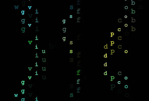 Gabarit Vectoriel Bleu Foncé Jaune Avec Lettres Isolées Illustration Géométrique — Image vectorielle