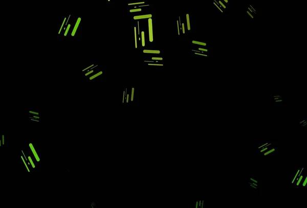 Dark Green Vector Backdrop Long Lines Glitter Abstract Illustration Colored — Stok Vektör