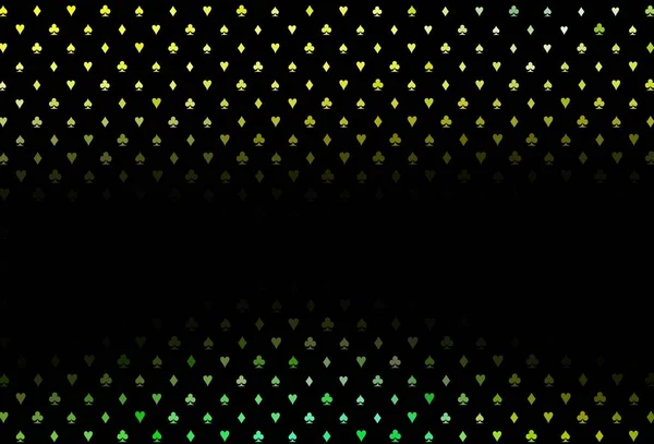 Dark Green Yellow Vector Background Cards Signs Colorful Gradient Signs — Stockvektor
