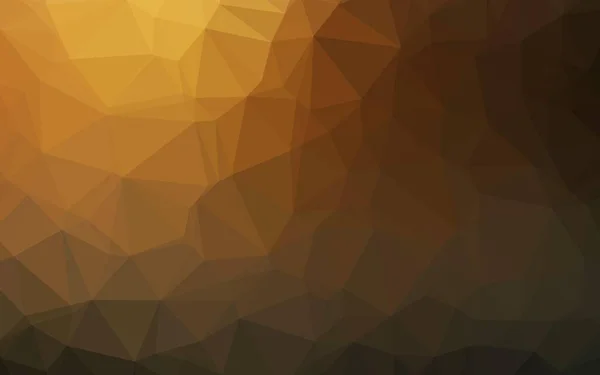 Donkergele Oranje Vector Lage Poly Textuur — Stockvector