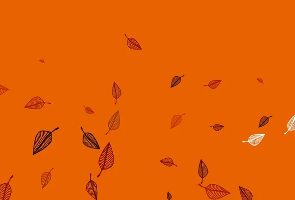 Housse Croquis Vectoriel Jaune Clair Orange Feuilles Abstraites Avec Dégradé — Image vectorielle