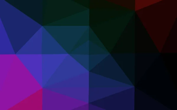 Σκούρο Πολύχρωμο Πολυγωνικό Φόντο Διανύσματος Rainbow — Διανυσματικό Αρχείο