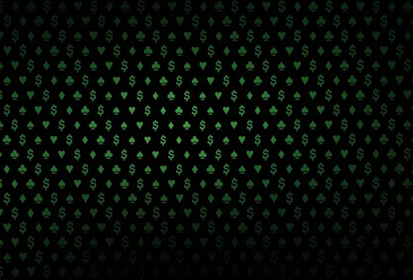 Tmavě Zelené Vektorové Pozadí Cedulemi Glitter Abstraktní Náčrt Izolovanými Symboly — Stockový vektor