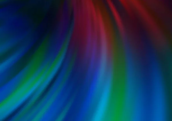 Modèle Vectoriel Bleu Foncé Rouge Avec Lignes Courbées — Image vectorielle