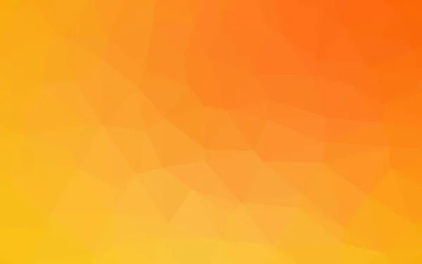 Ljusgul Orange Vektor Abstrakt Polygonal Omslag — Stock vektor