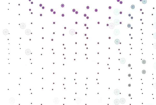 Light Purple Vector Template Ice Snowflakes Blurred Decorative Design Xmas — Διανυσματικό Αρχείο