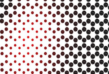 Disklerle açık kırmızı vektör dokusu. Soyut arka planda bulanık kabarcıklar ve renkli gradyan. Marka kitabınız için şablon.