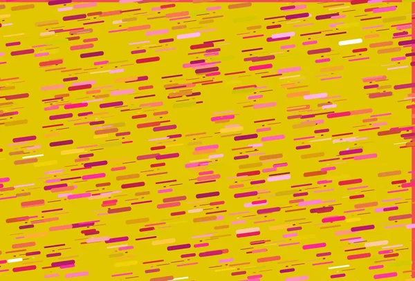 Light Pink Yellow Vector Background Straight Lines Glitter Abstract Illustration — Stockový vektor