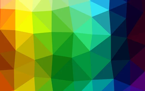 Light Multicolor Rainbow Vektor Alacsony Poli Elrendezés — Stock Vector